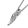 Polished Feather Wing Pendant Necklace