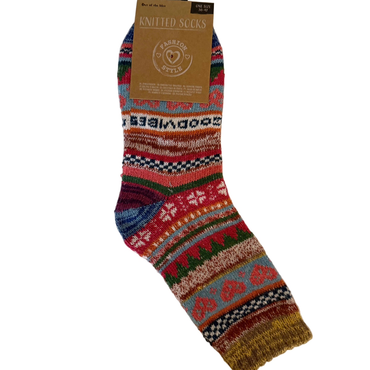 Scandinavian Pattern Soft Knitted Socks - Size 38-42
