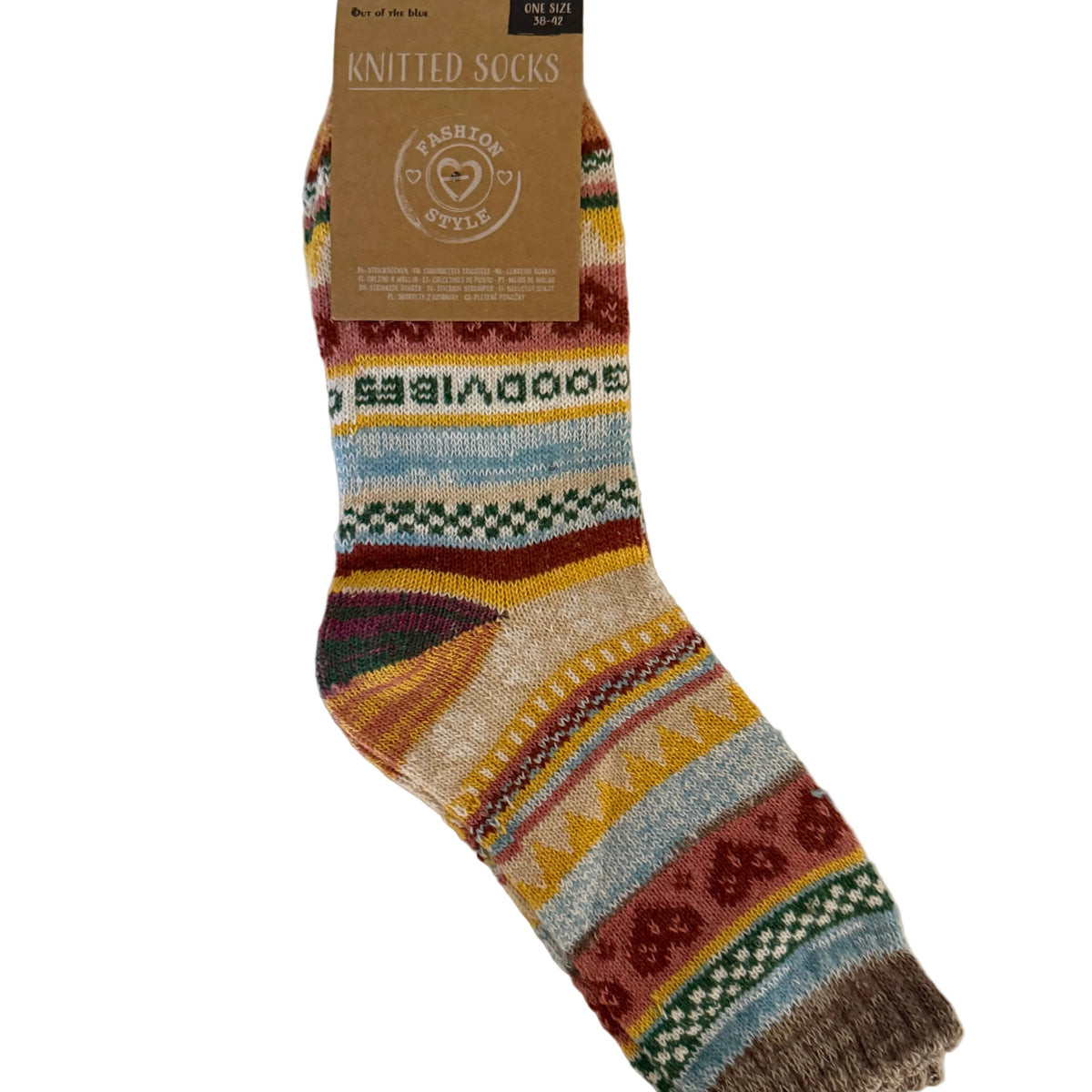 Scandinavian Pattern Soft Knitted Socks - Size 38-42