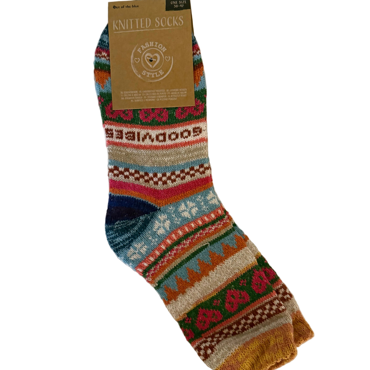Scandinavian Pattern Soft Knitted Socks - Size 38-42