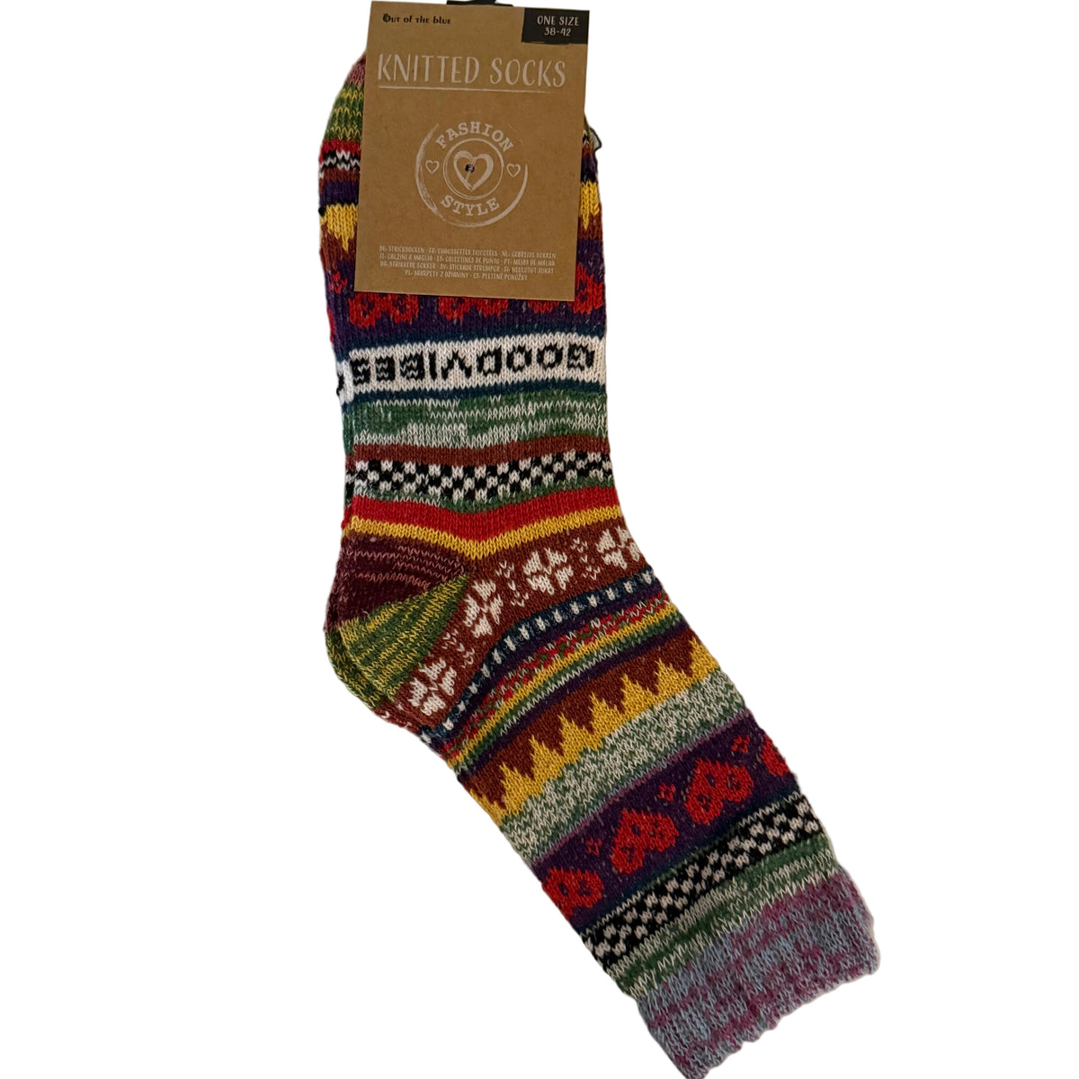 Scandinavian Pattern Soft Knitted Socks - Size 38-42