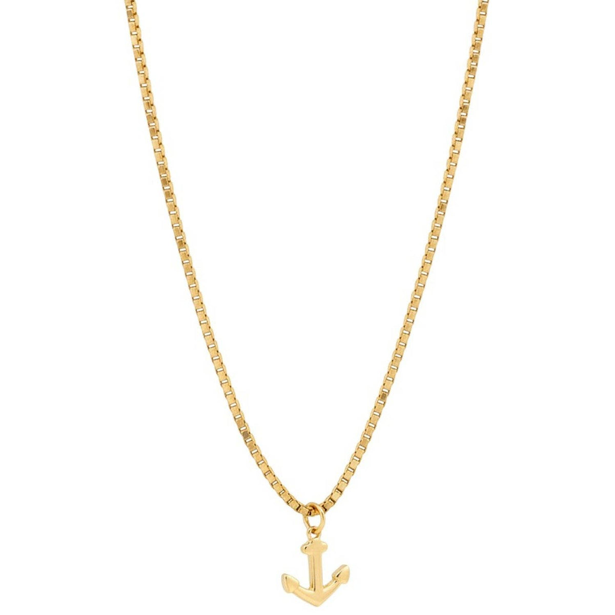 Gold Anchor Charm Necklace
