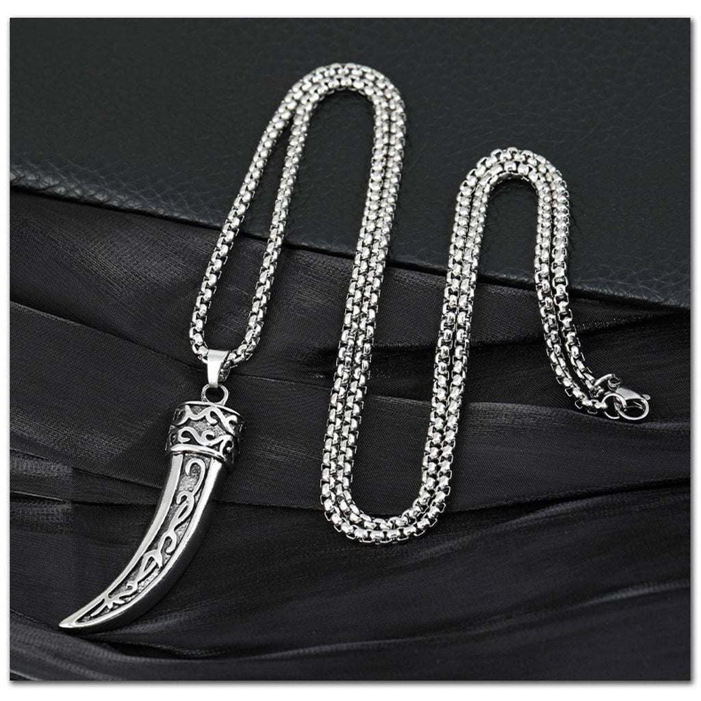 Viking Horn Pendant Necklace