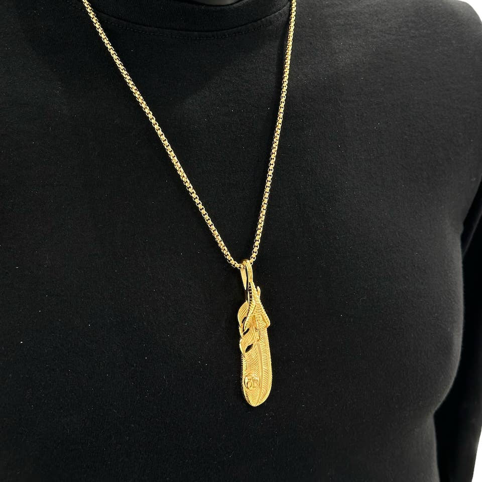 Eagles Claw & Feather Necklace