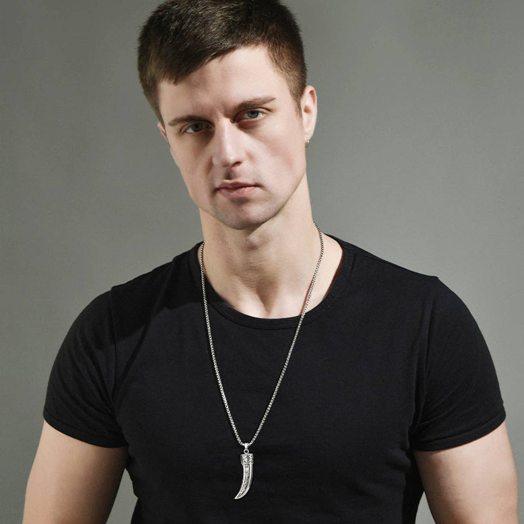 Viking Horn Pendant Necklace